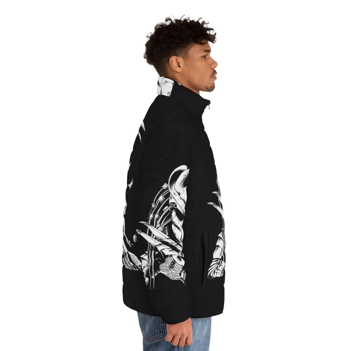1980s Predator Puffer Jacket - Iconic Movie Inspired Outerwear