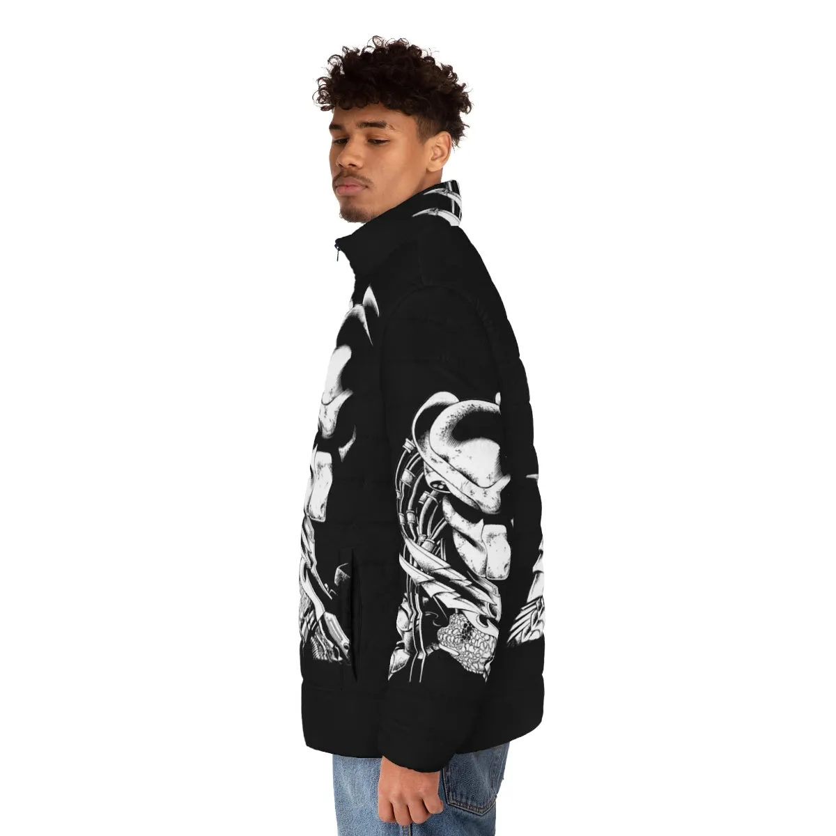 1980s Predator Puffer Jacket - Iconic Movie Inspired Outerwear