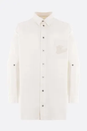 90s Embroidered Denim Overshirt