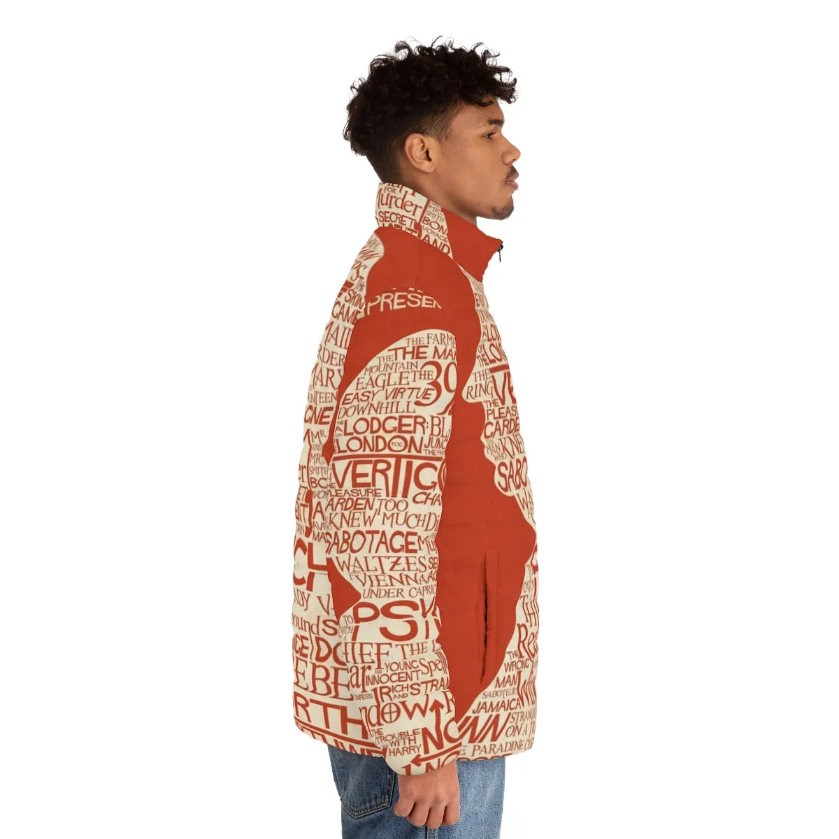 Alfred Hitchcock Inspired Puffer Jacket - Iconic Movie Merchandise