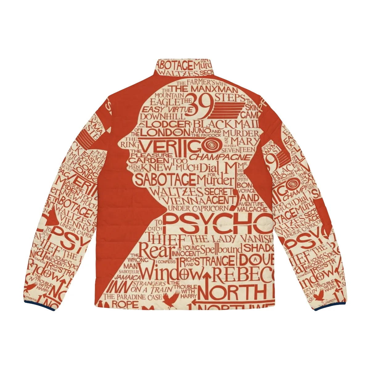 Alfred Hitchcock Inspired Puffer Jacket - Iconic Movie Merchandise
