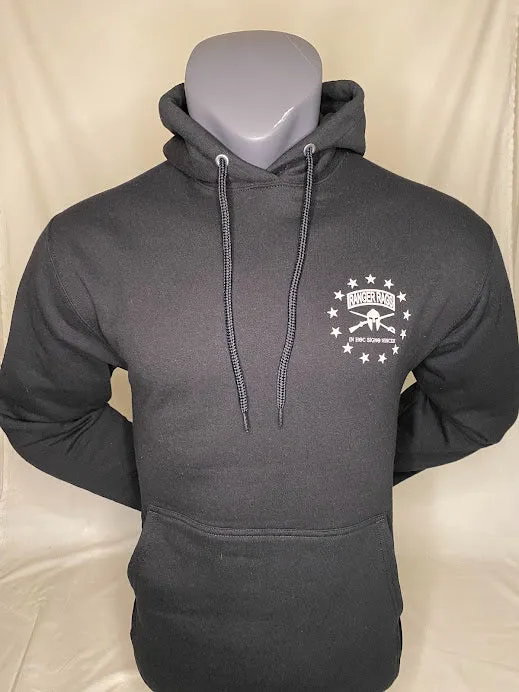 ARMY FLAG SILHOUETTE- Ranger Rags BLACK HOODIE