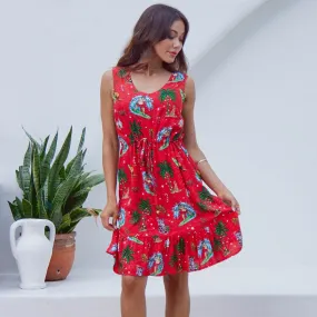 Aussie Christmas Red - Womens Festive Dress