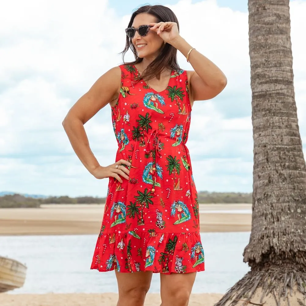 Aussie Christmas Red - Womens Festive Dress