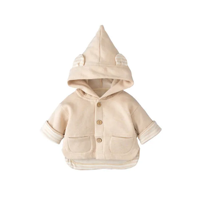 Boys Girls Kids Clothes Organic Cotton Hoodie Coat