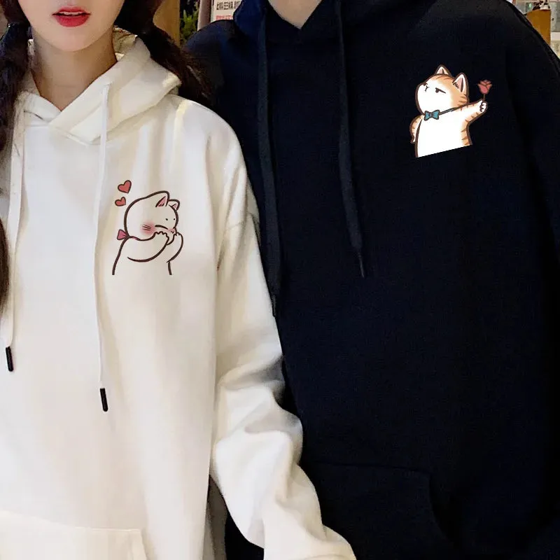 Cat Cute Couple Hoodies