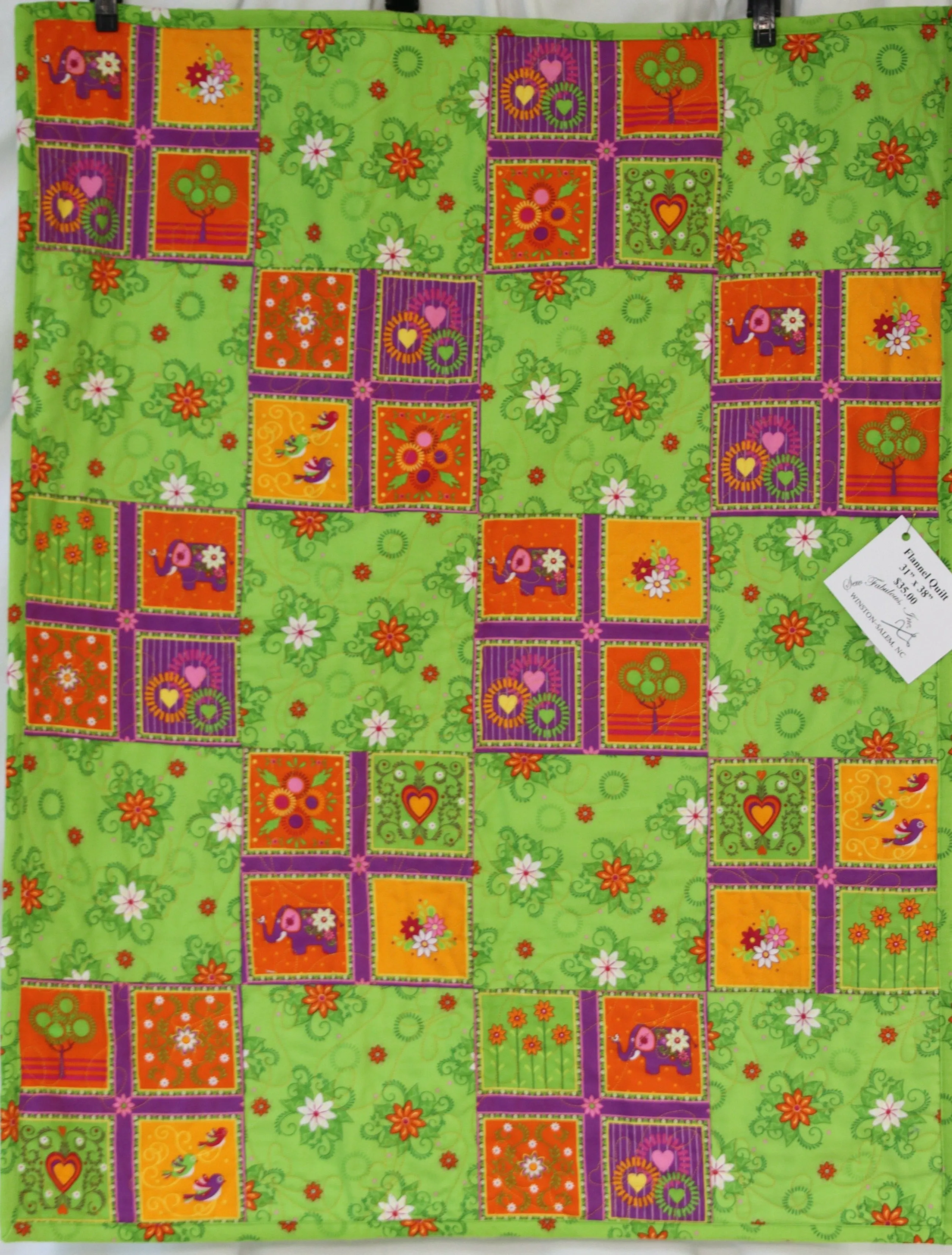 Cutie Patootie Flannel Baby Quilt