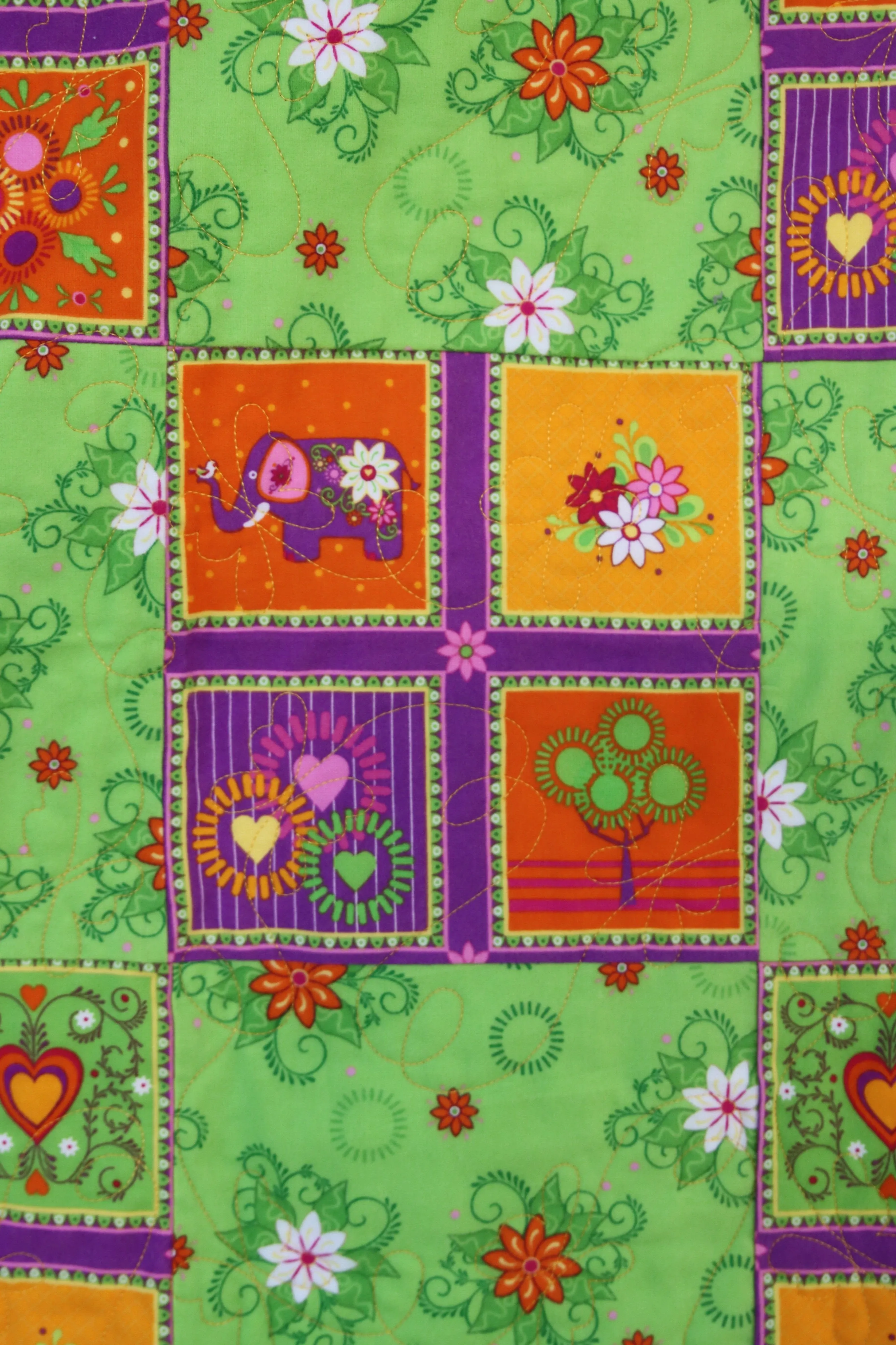 Cutie Patootie Flannel Baby Quilt