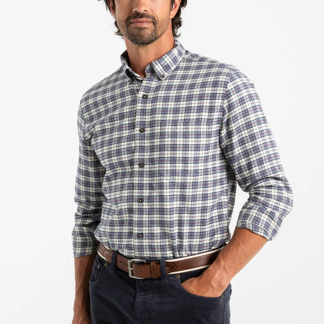 Duck Head Cotton Flannel Sport Shirt
Werth Plaid stone Blue heather