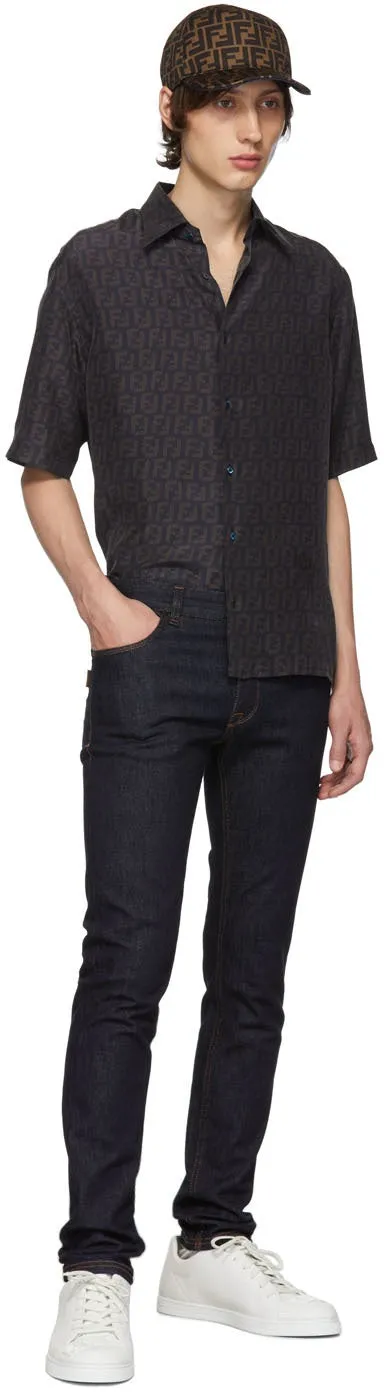 Fendi Blue 'Forever Fendi' Pocket Jeans