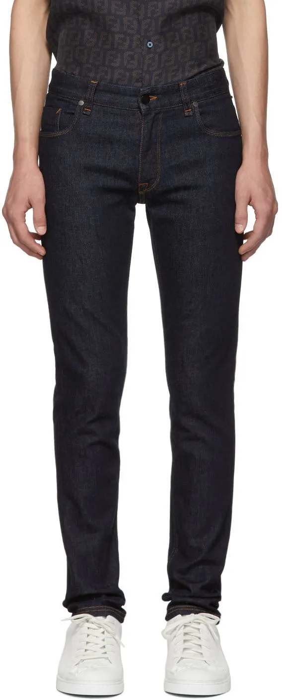 Fendi Blue 'Forever Fendi' Pocket Jeans