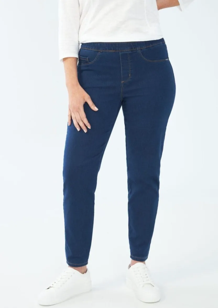 French Dressing Jeans Pull On Ankle Jegging