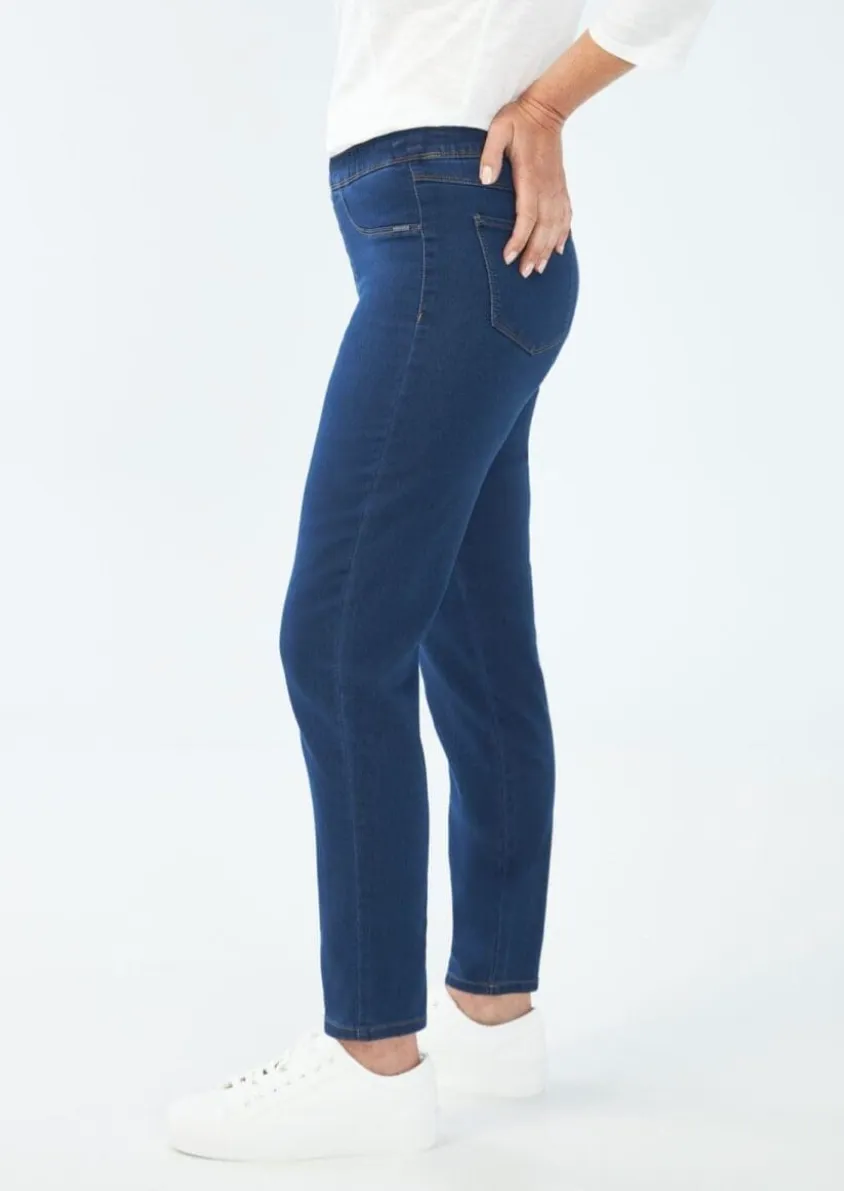 French Dressing Jeans Pull On Ankle Jegging