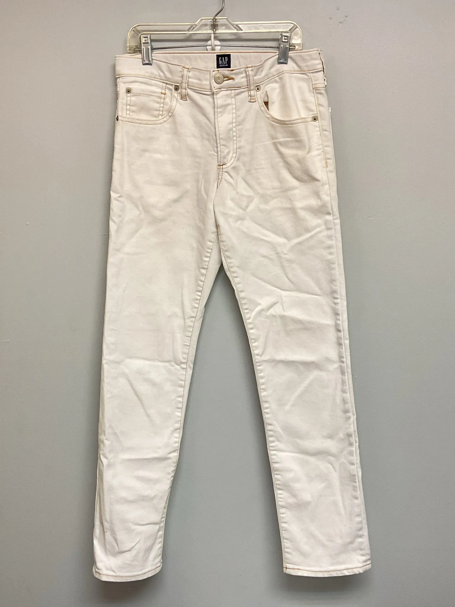 Gap Size 16 White Cotton Blend Big Boys Jeans