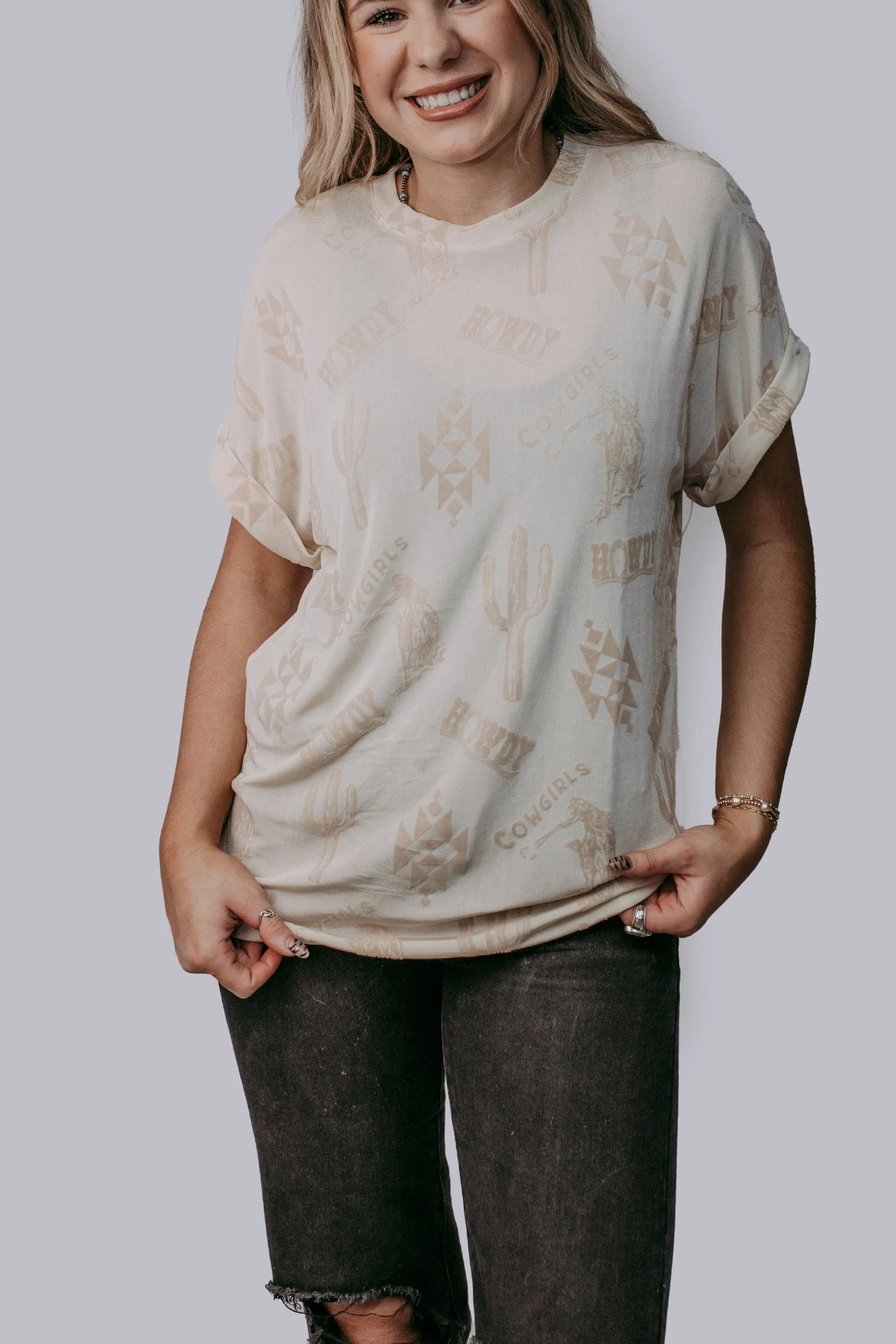 Glam it up Womens Western Loose 3D Fit Top