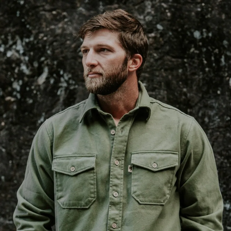 Gunner Cotton Twill Shirt Jac | Sage Brush Green