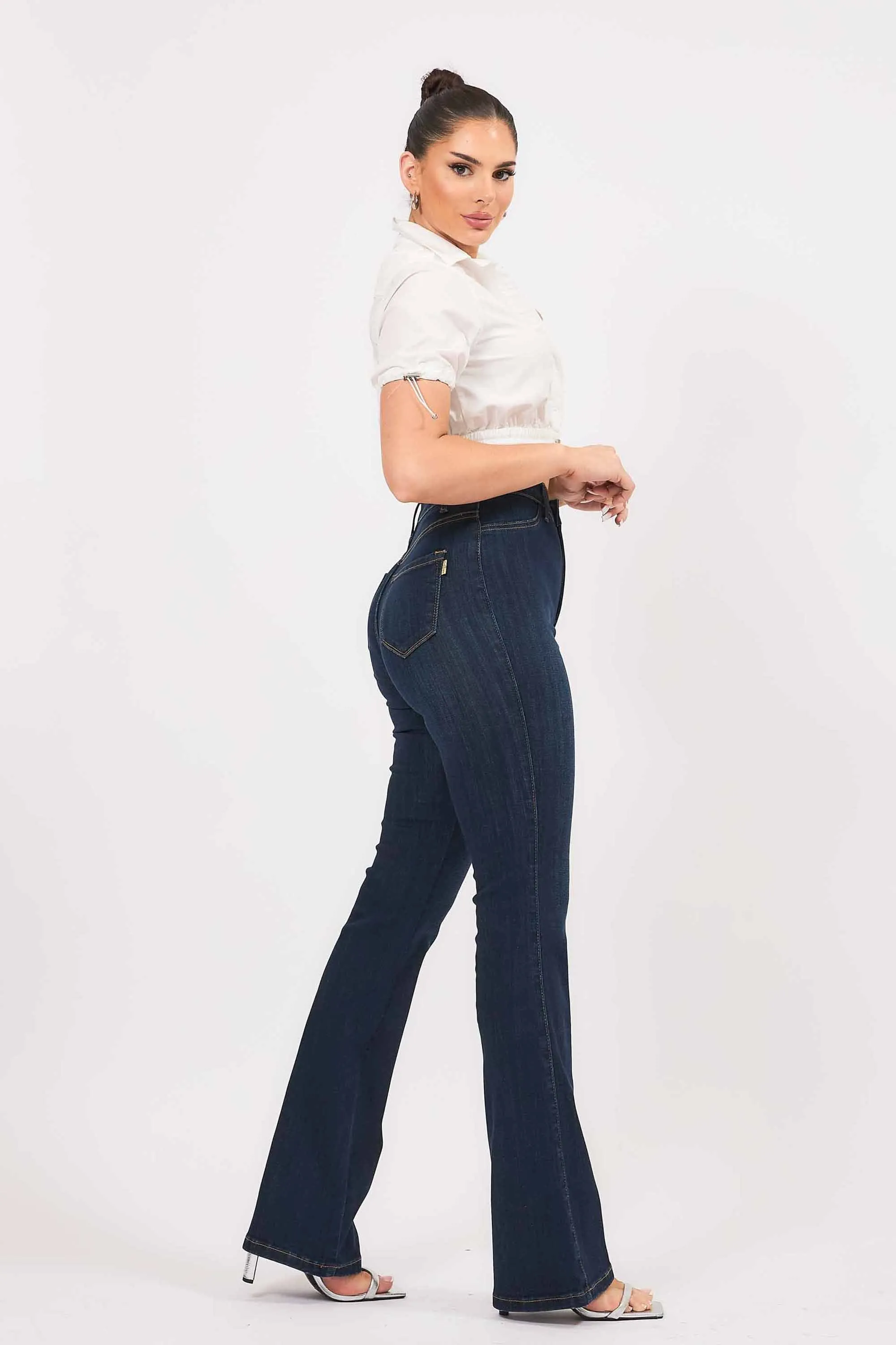 High-Rise Bootcut Jeans