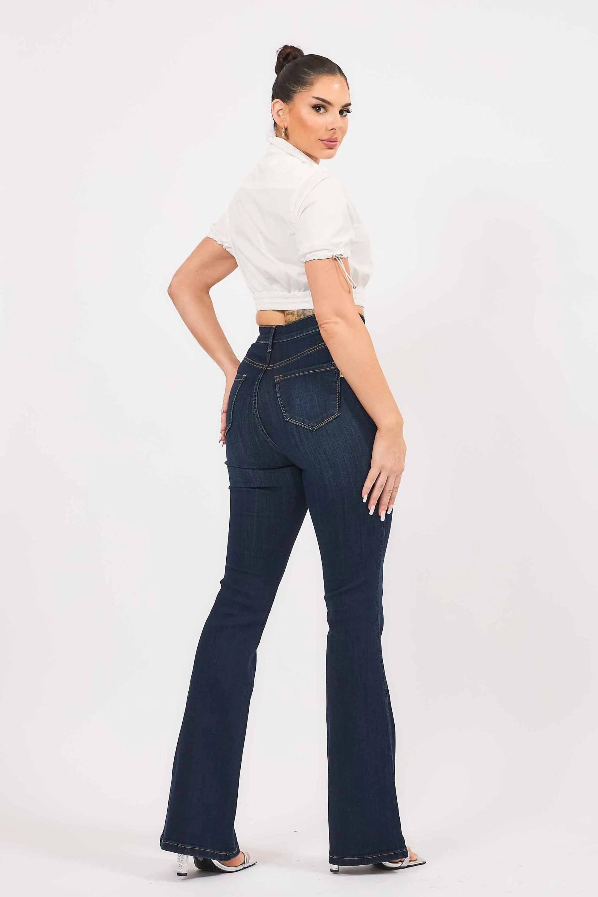 High-Rise Bootcut Jeans