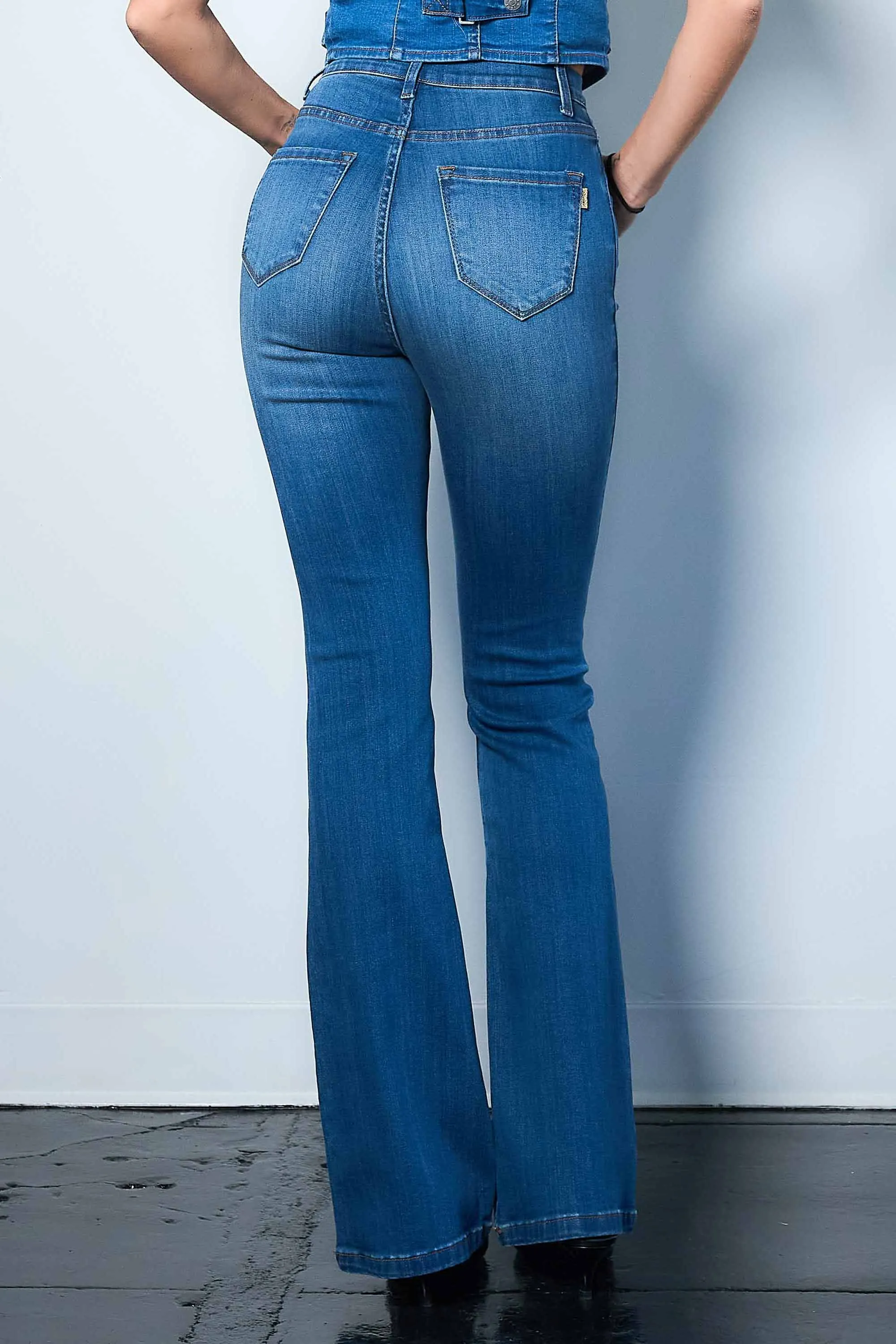 High-Rise Bootcut Jeans