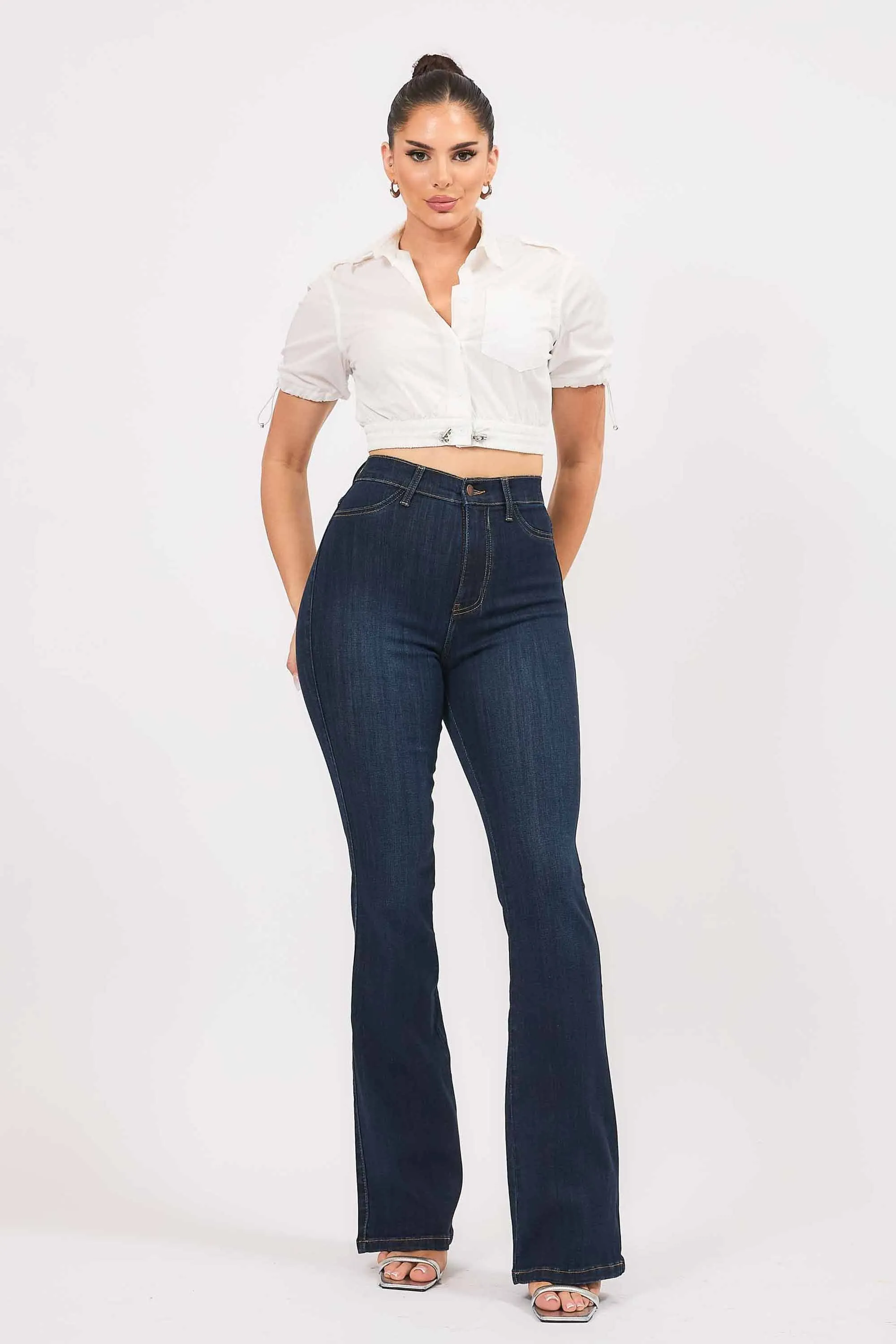 High-Rise Bootcut Jeans