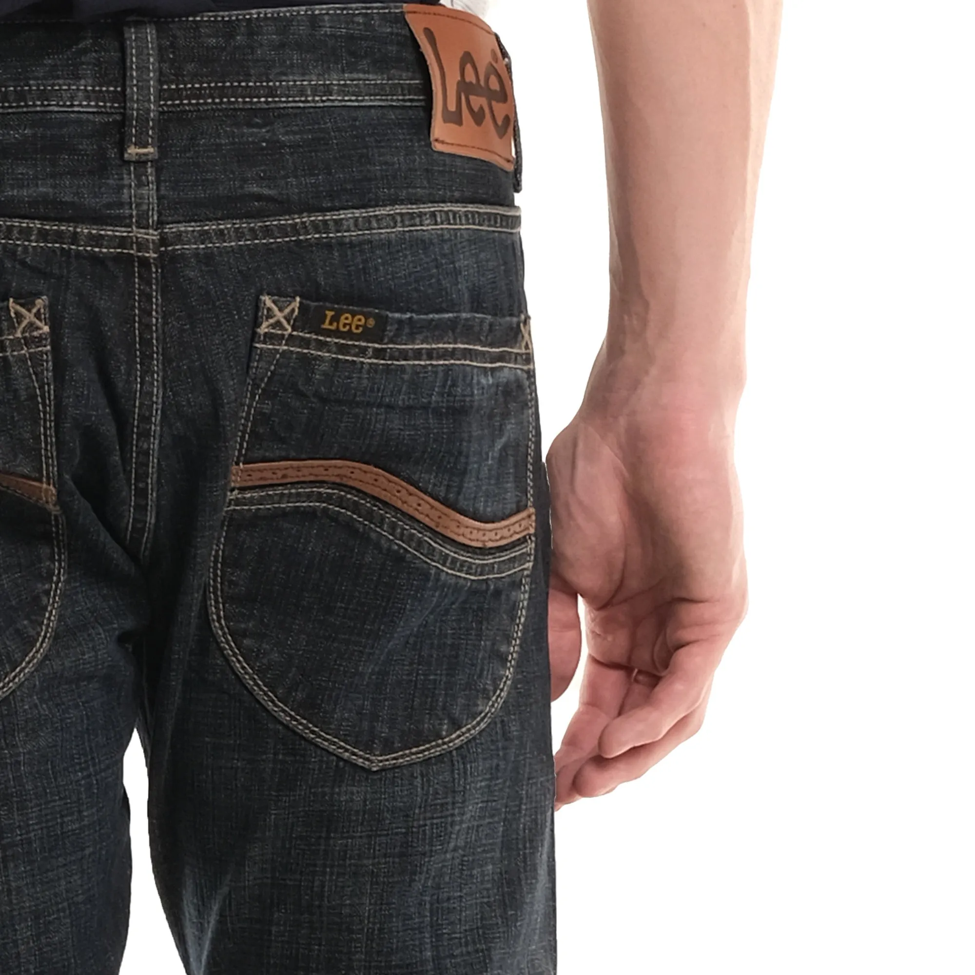 LEE MENS RAMONE 28" INSEAM DENIM PANTS IN VINTAGE WORN