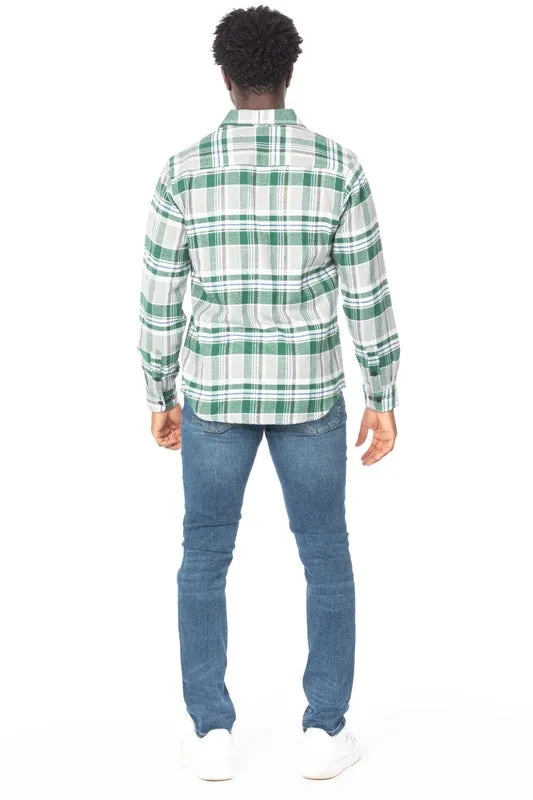 Men's Flannel Shirt Green