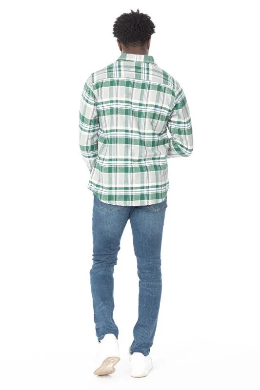 Men's Flannel Shirt Green