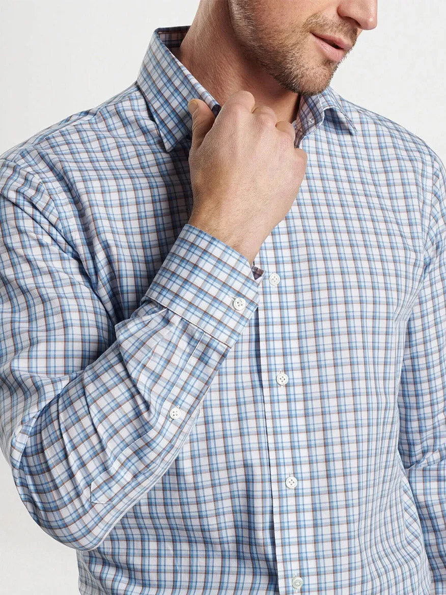 Peter Millar Howgill Cotton Sport Shirt in Brook Blue