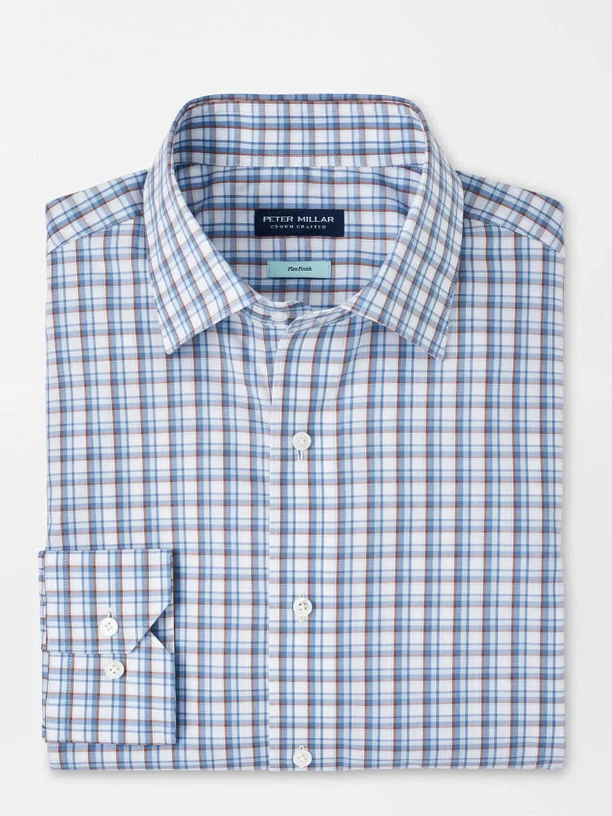 Peter Millar Howgill Cotton Sport Shirt in Brook Blue