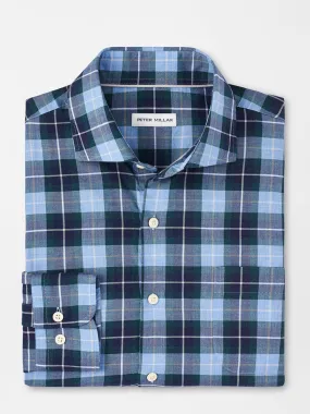 Peter Millar Langley Summer Soft Cotton Sport Shirt in Cottage Blue