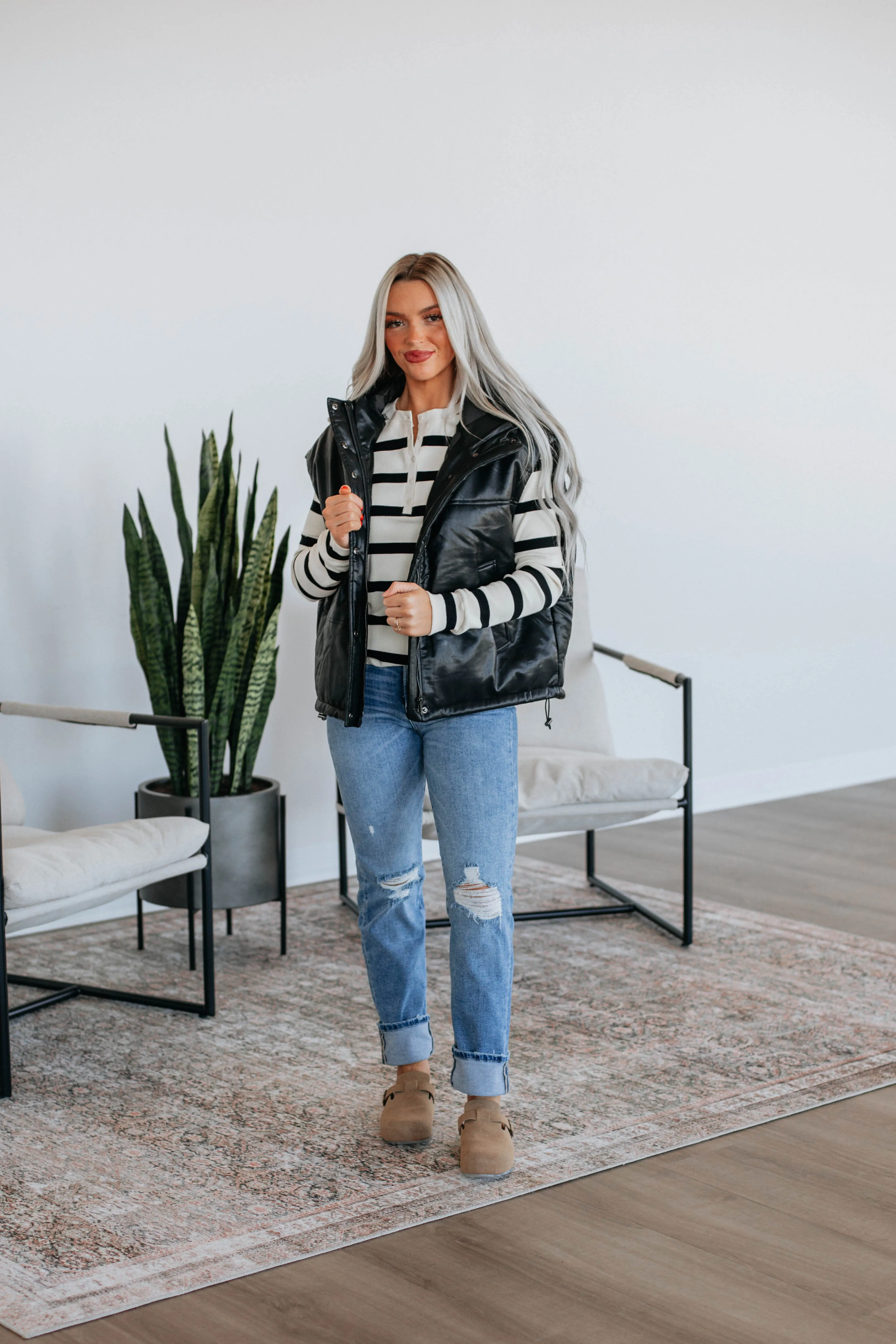 Shayne Puffer Vest - Black