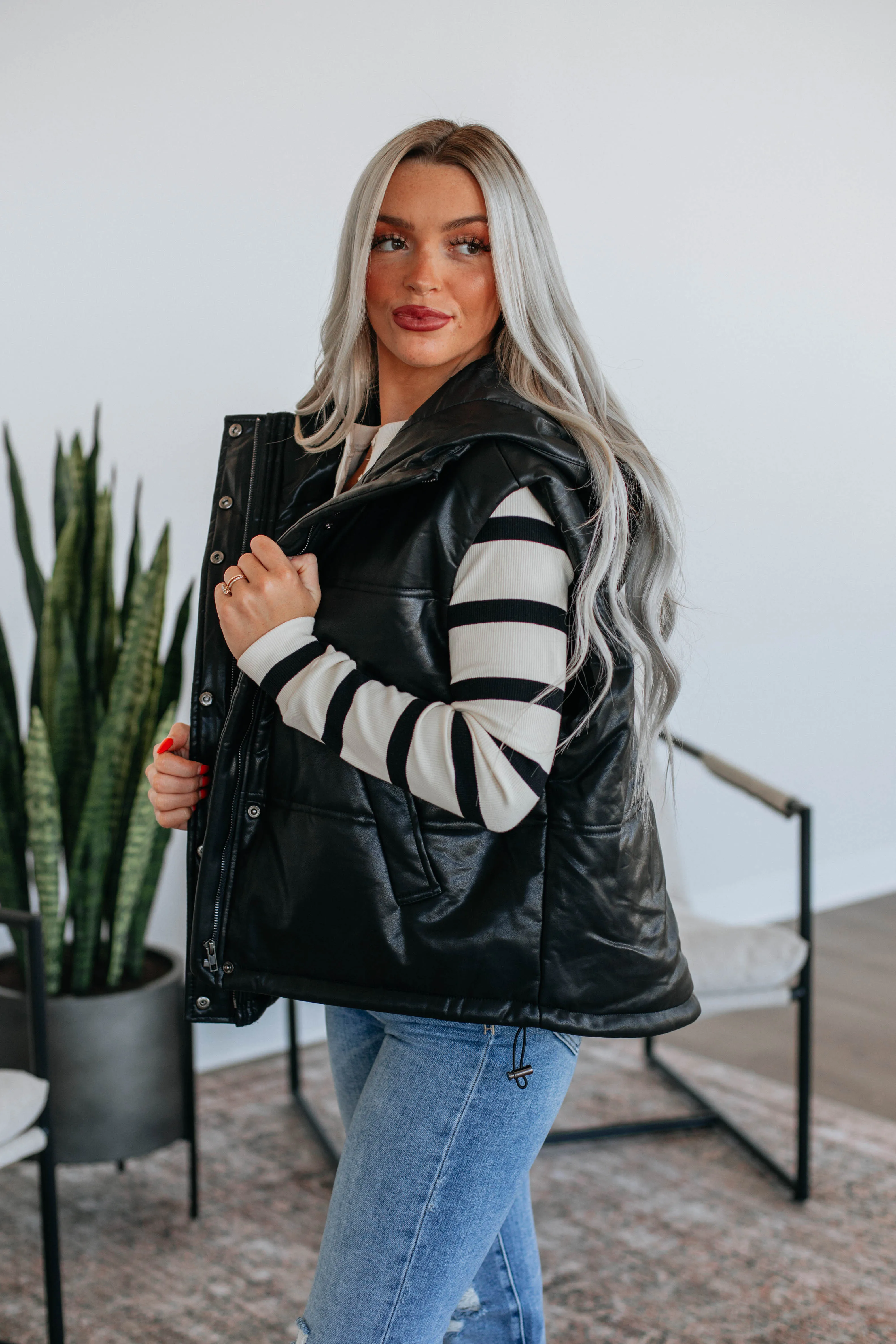 Shayne Puffer Vest - Black