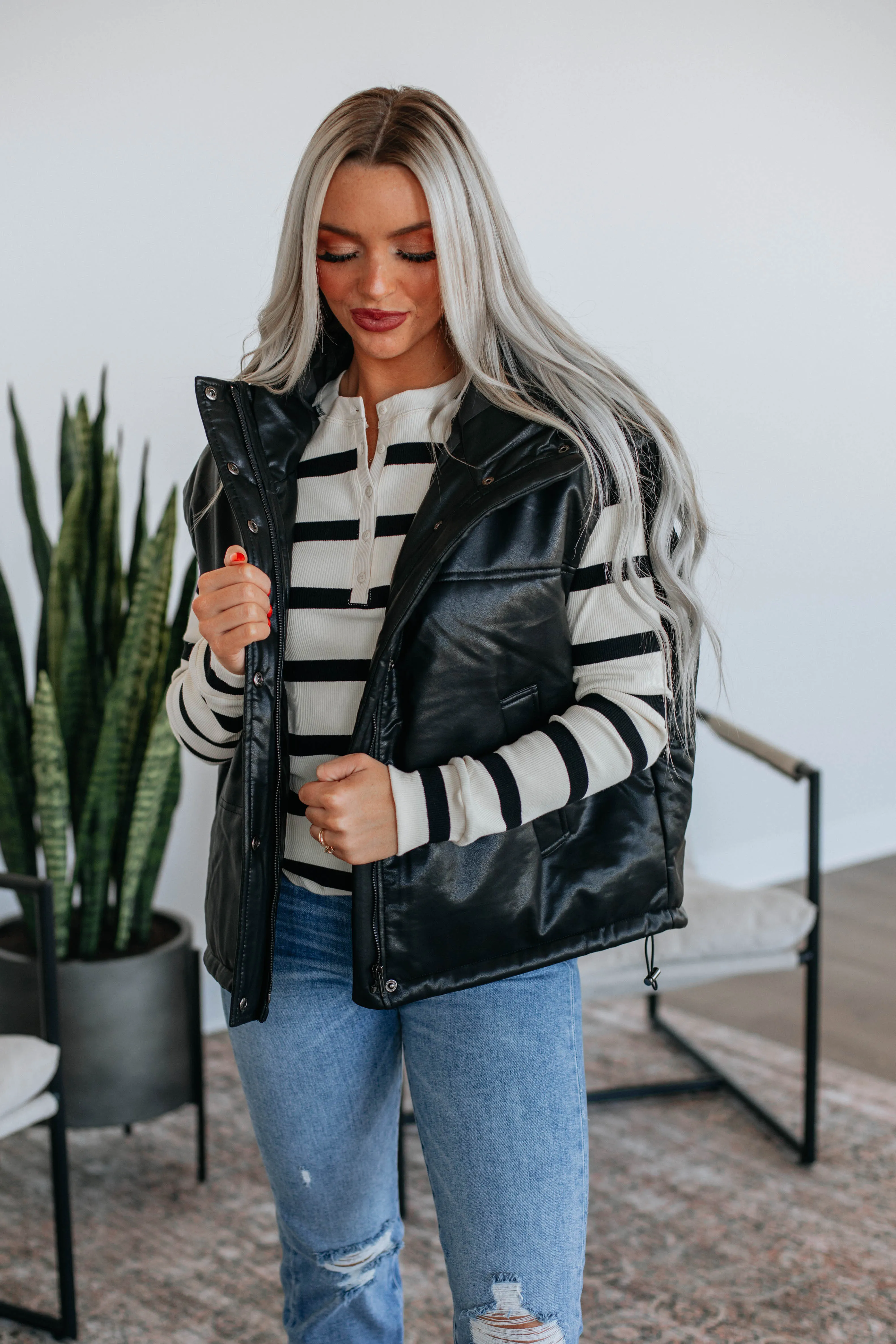 Shayne Puffer Vest - Black