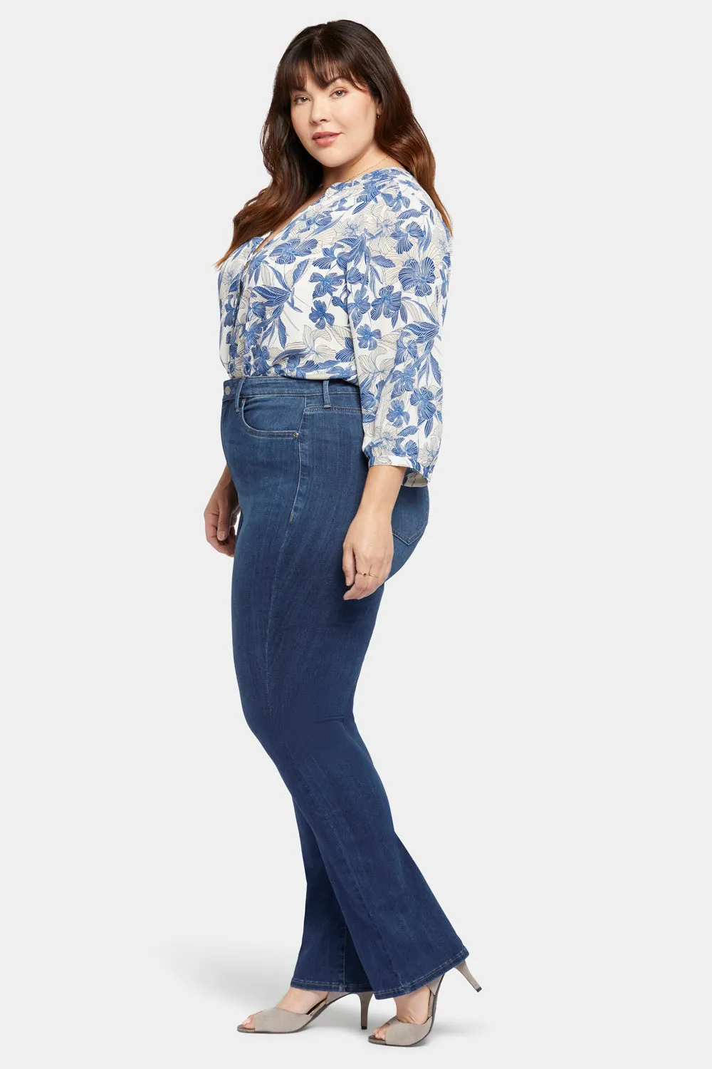 Slim Bootcut Jeans In Plus Size - Blue Moon