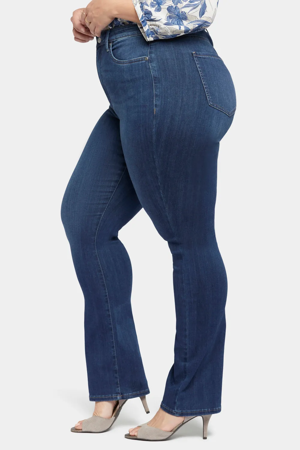 Slim Bootcut Jeans In Plus Size - Blue Moon