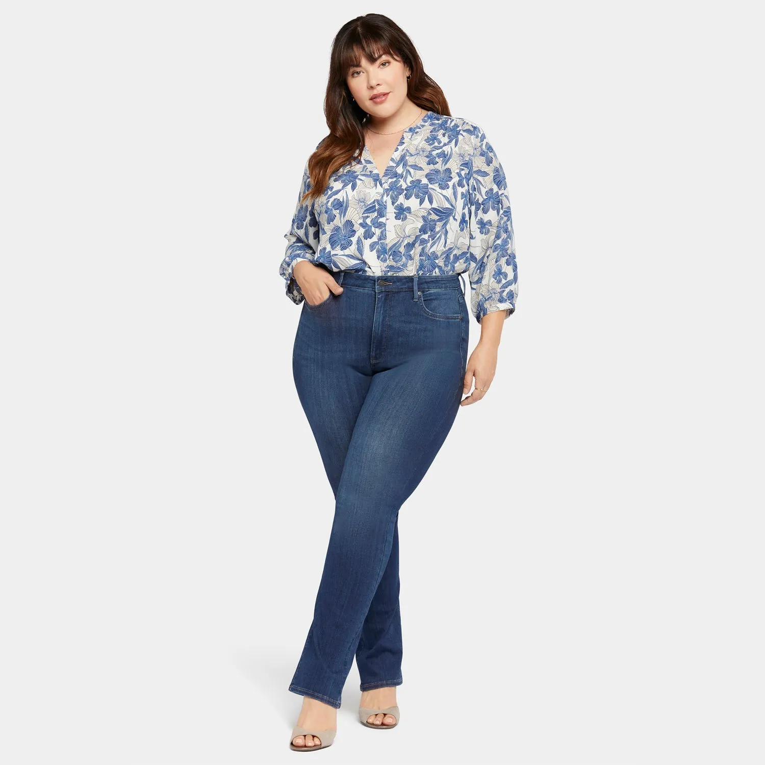 Slim Bootcut Jeans In Plus Size - Blue Moon