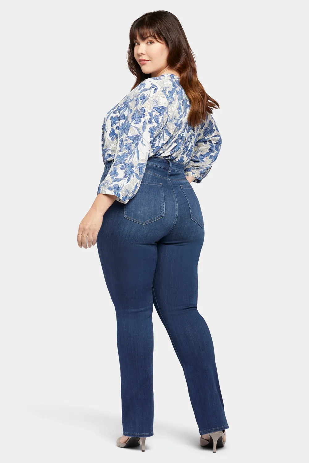Slim Bootcut Jeans In Plus Size - Blue Moon
