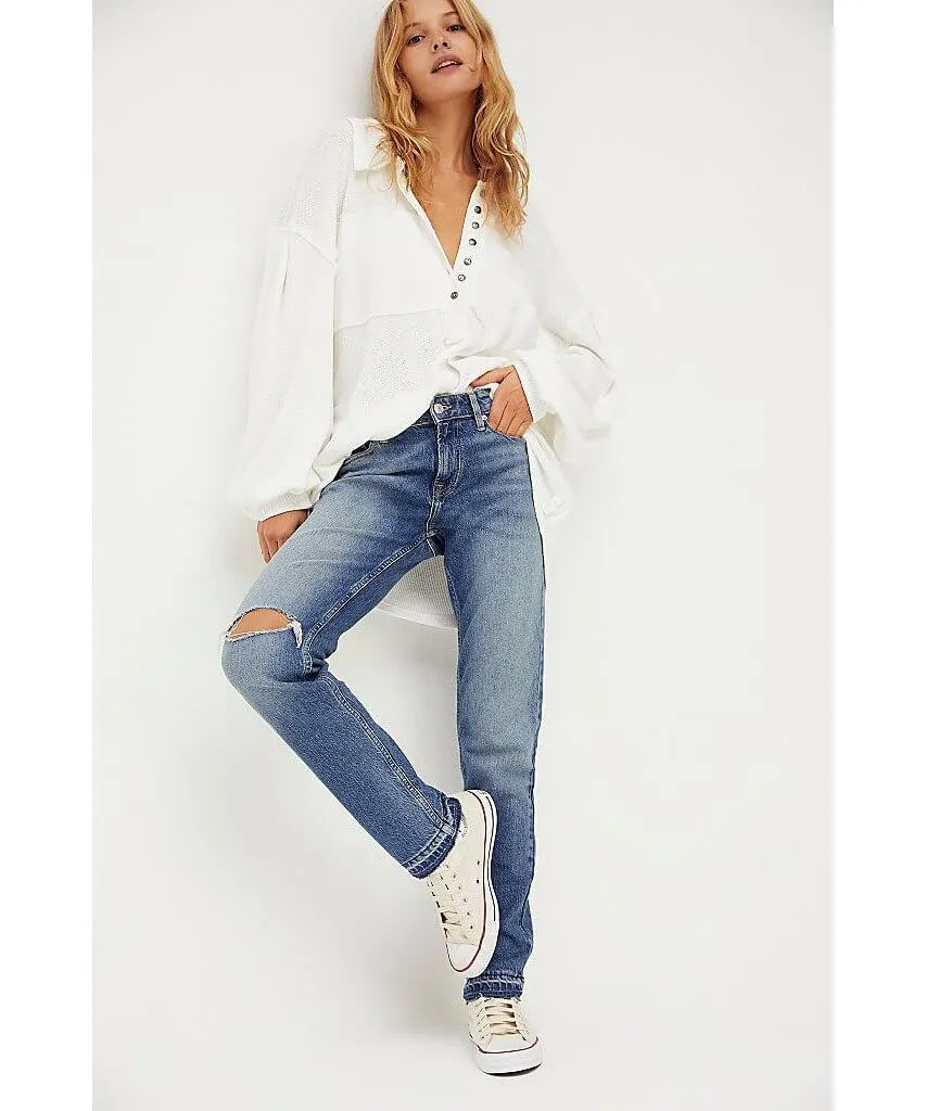 Slim Boyfriend Jeans Mid Blue