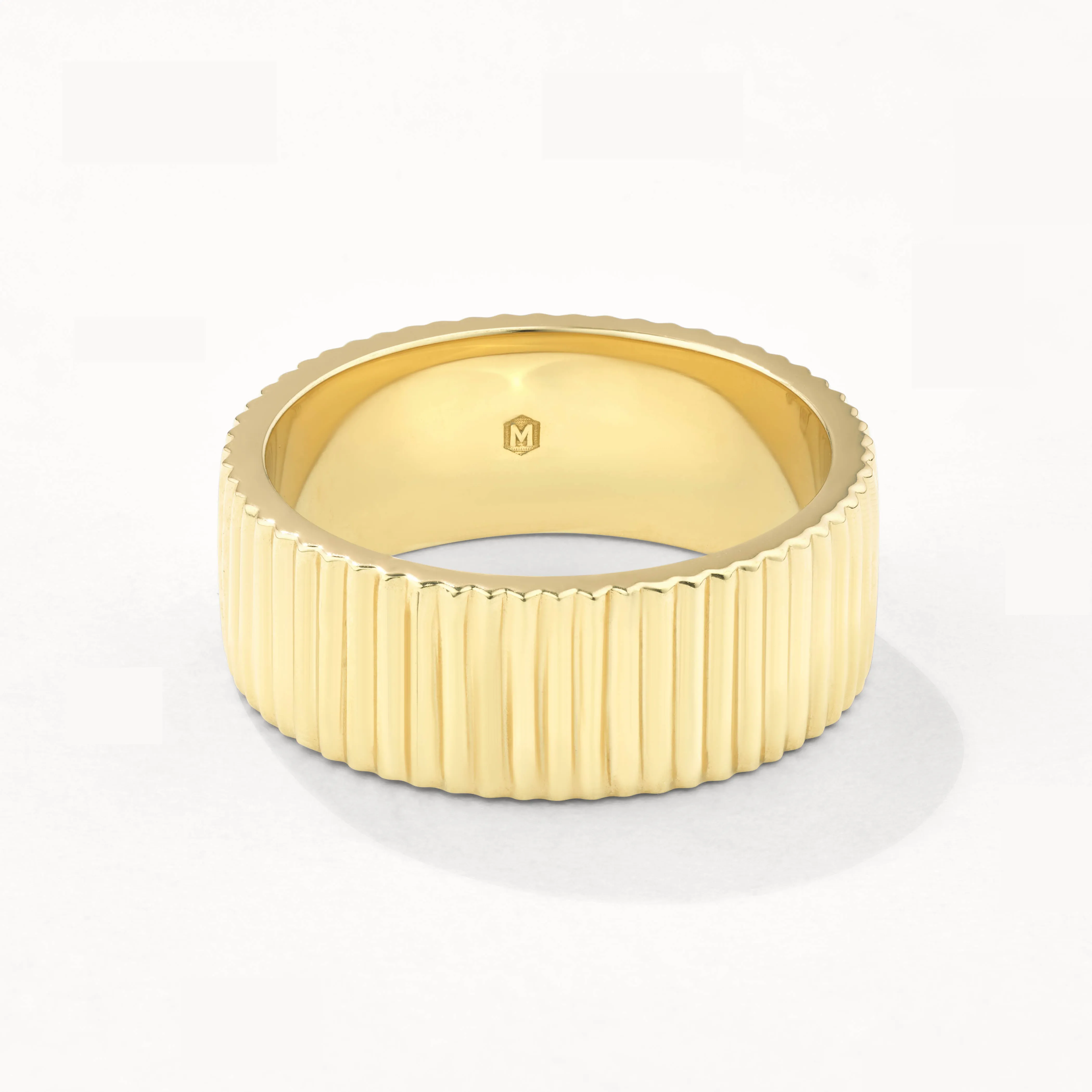 Textured Boyfriend Ring in Gold