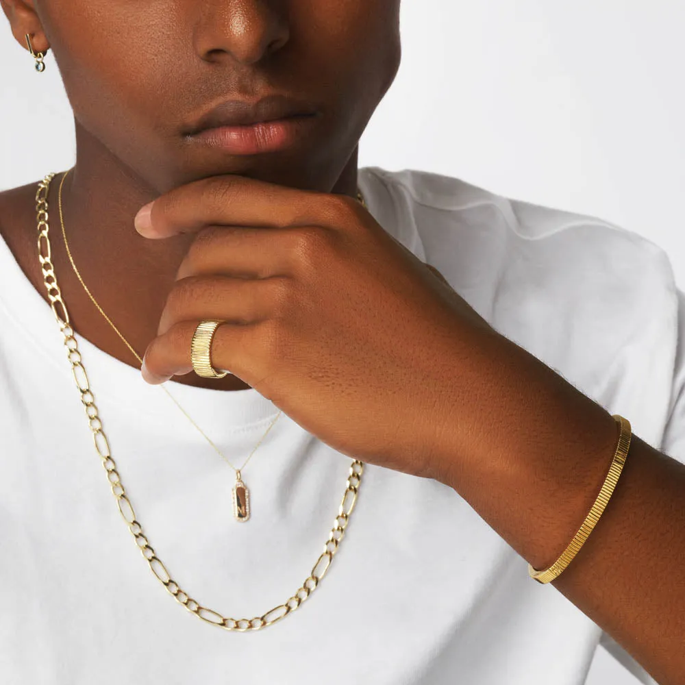Textured Boyfriend Ring in Gold