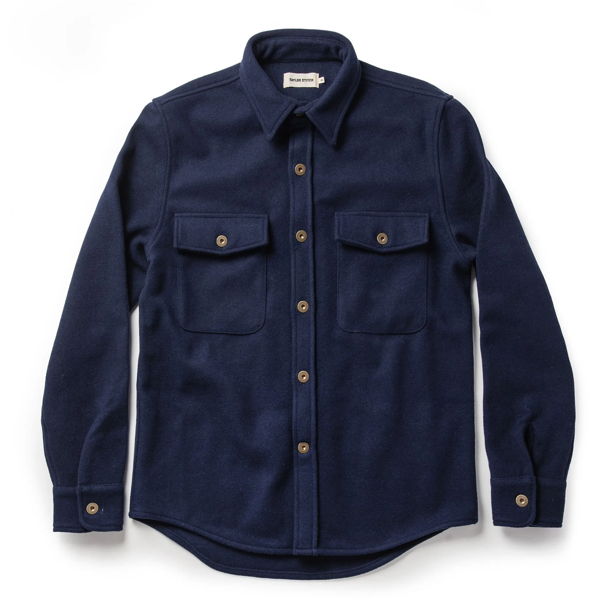 The Explorer Shirt in Navy Boiled Wool