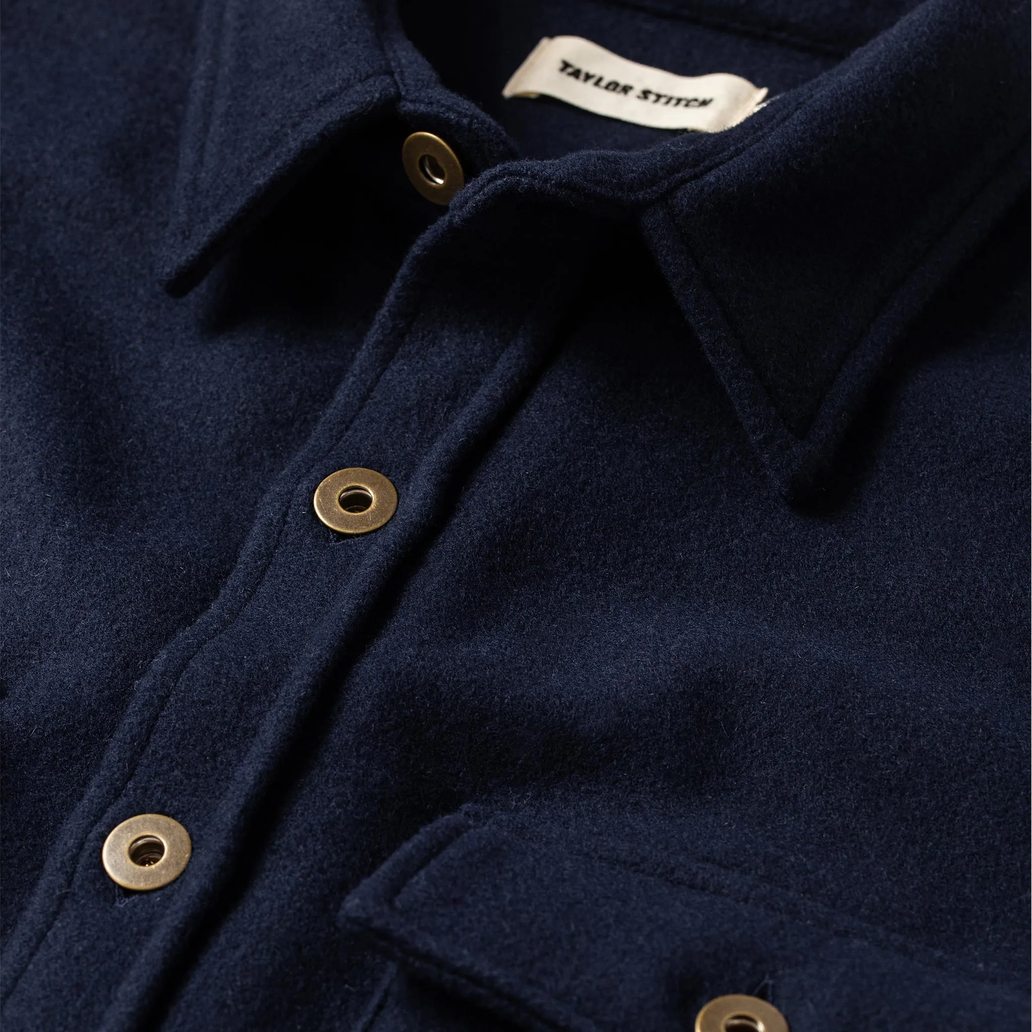 The Explorer Shirt in Navy Boiled Wool