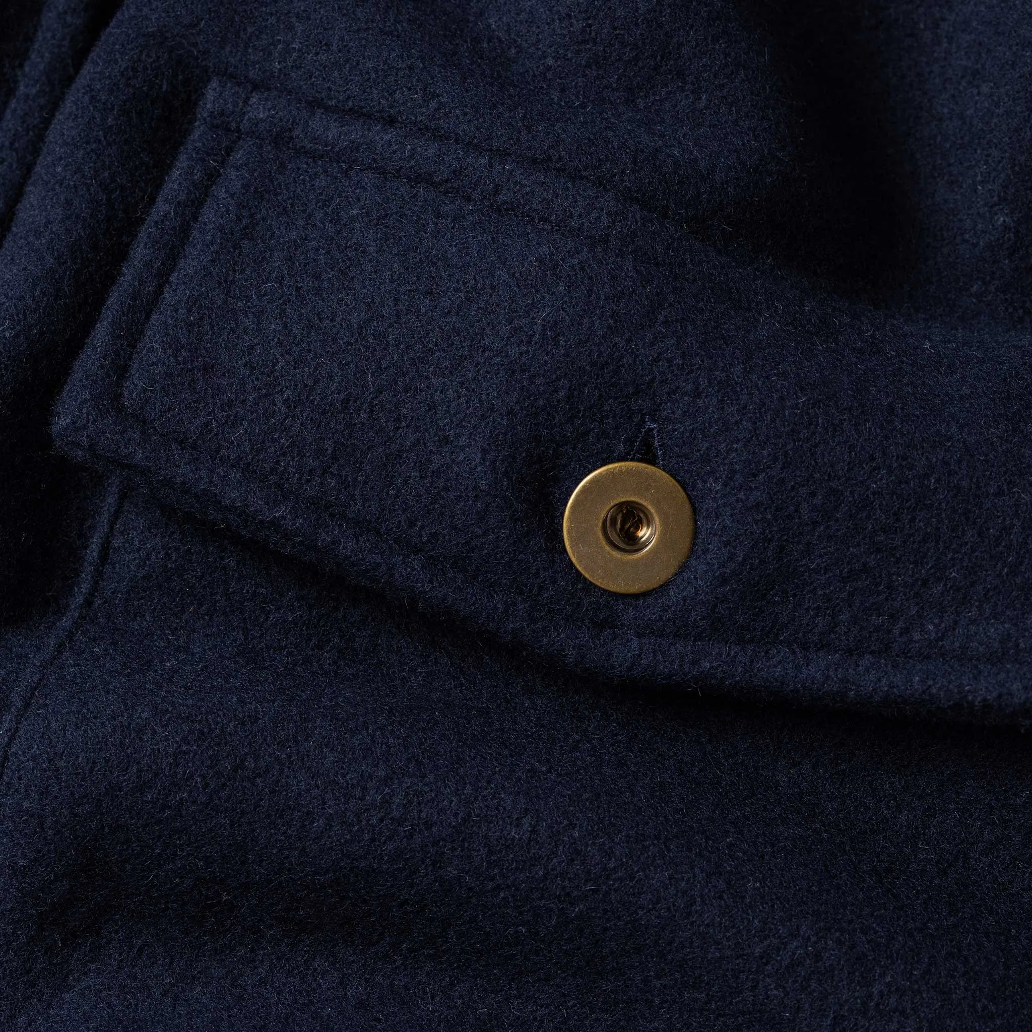 The Explorer Shirt in Navy Boiled Wool