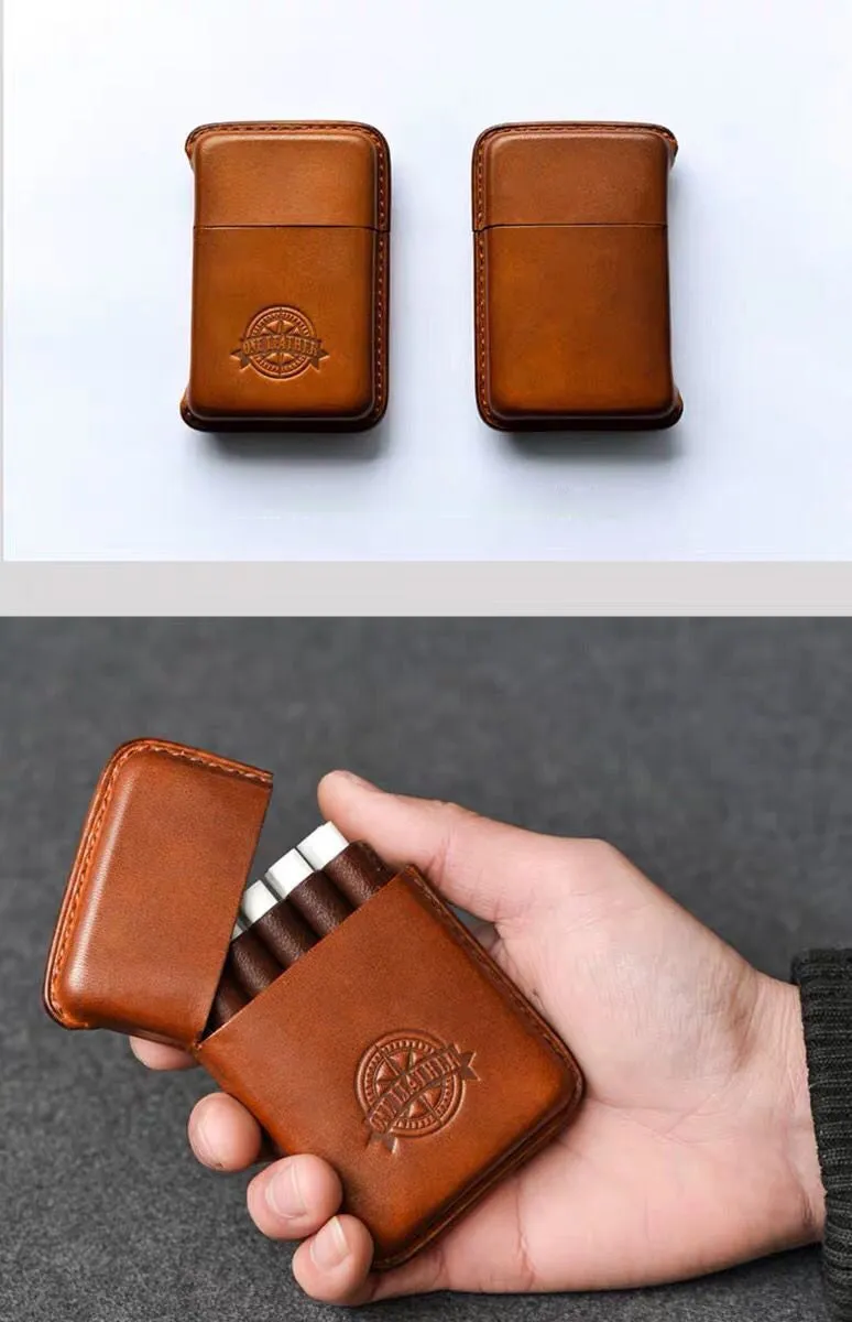 YAAGLE Leather Handmade Cigarette Cases for Man/Woman 10 sticks YG2001