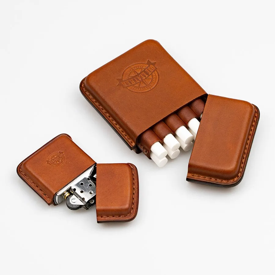 YAAGLE Leather Handmade Cigarette Cases for Man/Woman 10 sticks YG2001