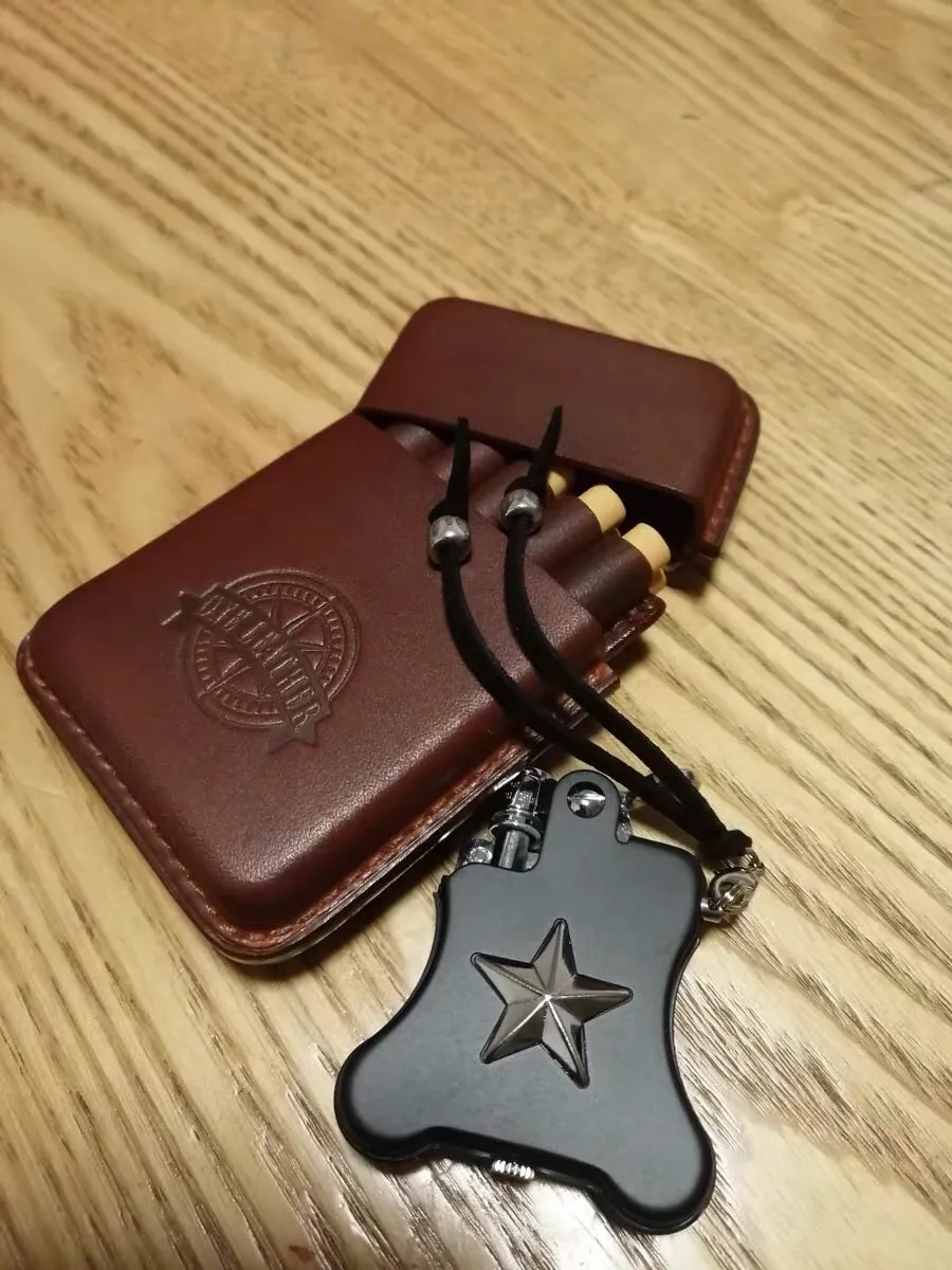 YAAGLE Leather Handmade Cigarette Cases for Man/Woman 10 sticks YG2001